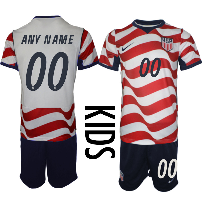 Youth Custom United States home 2026 World Cup soccer jersey